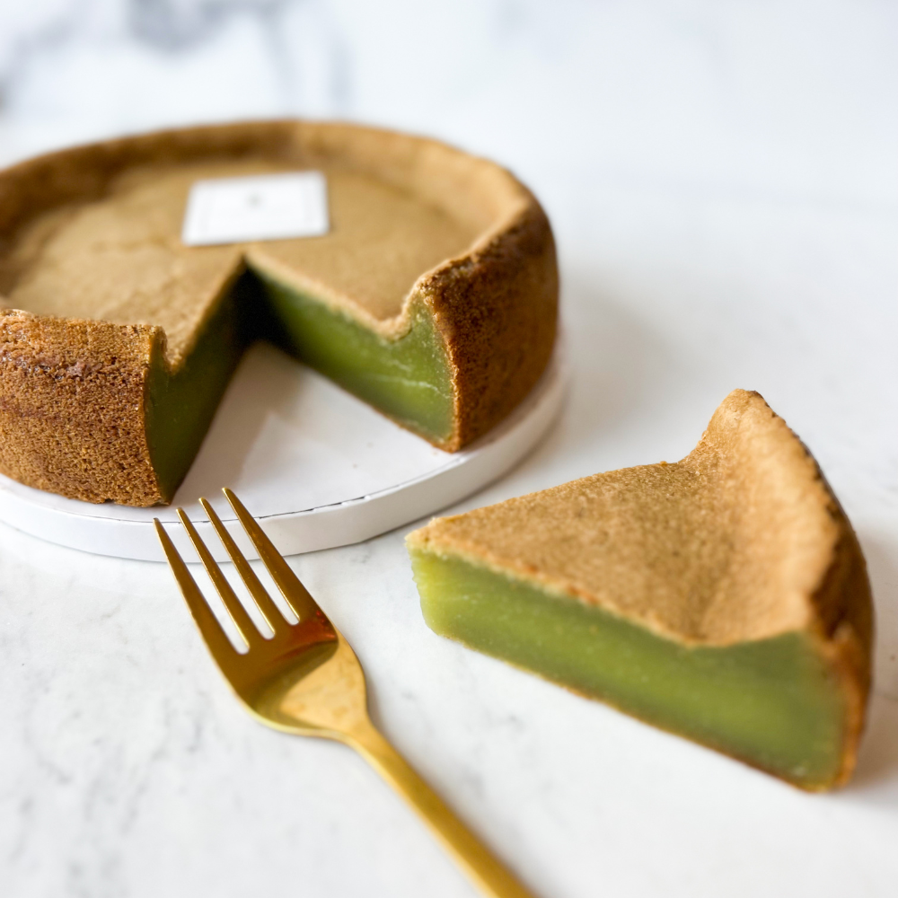 Baked Pandan Rice Cake (Nian Gao) Vegan- 8 inches