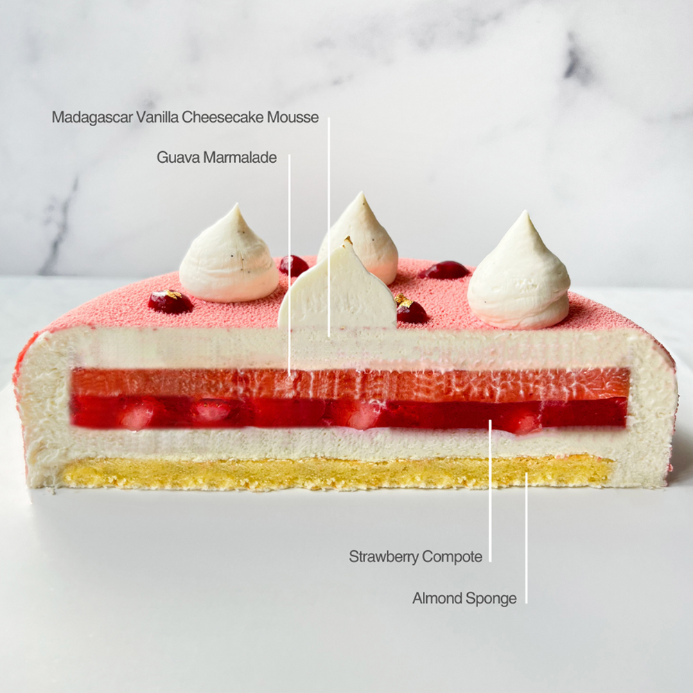 Strawberry Guava Entremet - 7 inches