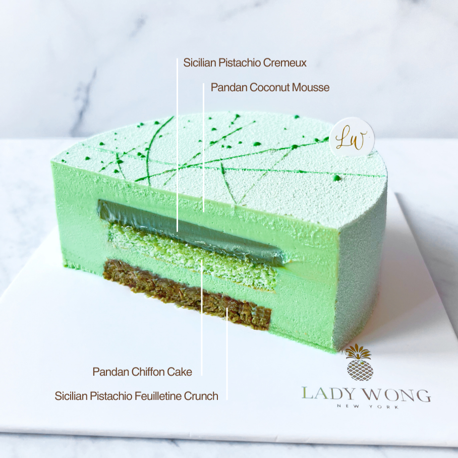 Pandan Pistachio Royaltine - 6 inches (Pickup Today!)