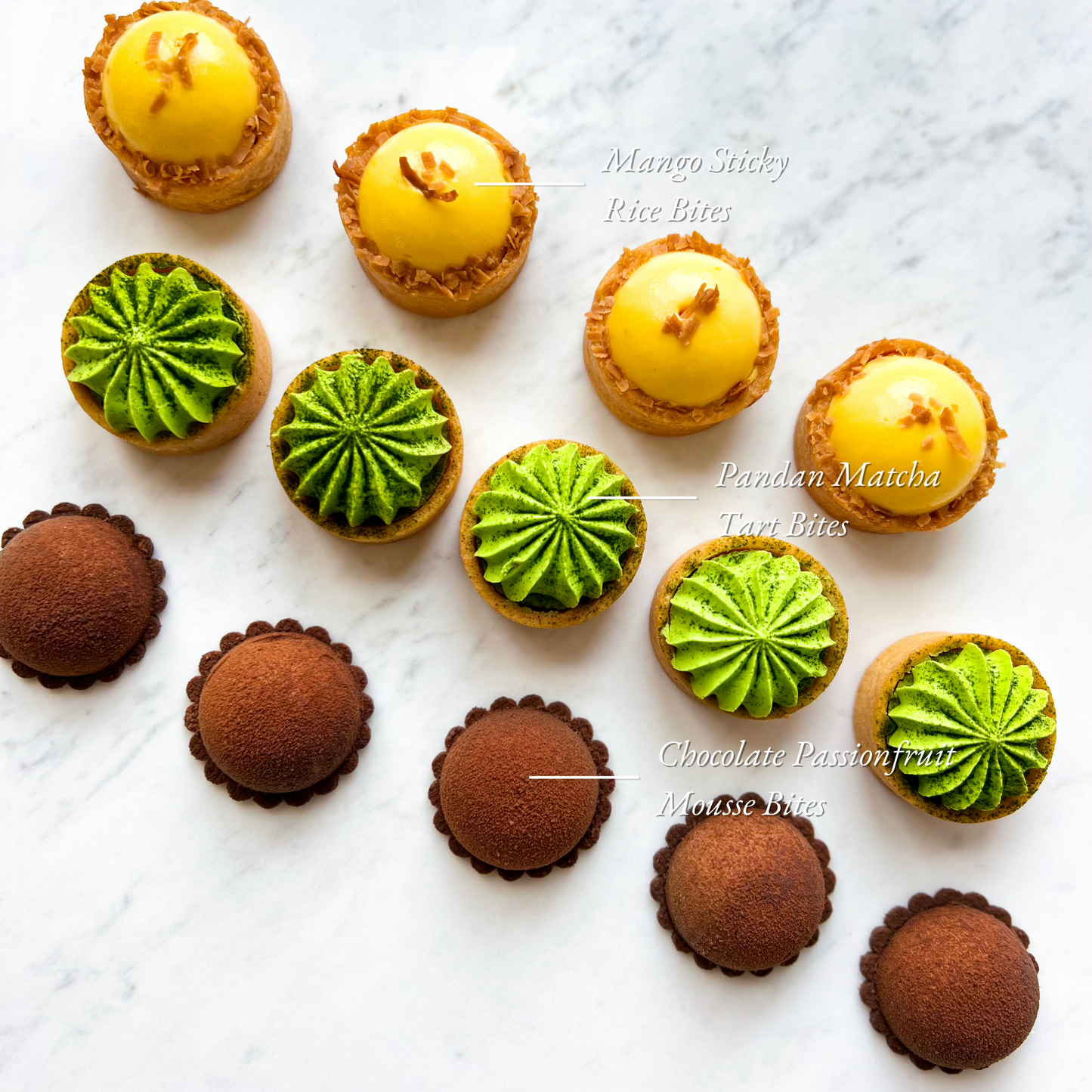 Petit Gateau Platter - Mango Sticky Rice Tart Bites
