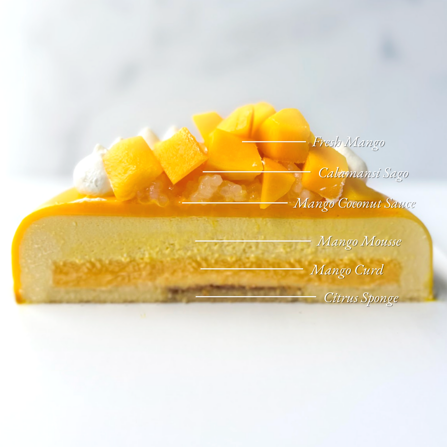 Load image into Gallery viewer, Mango Sago Mousse Cake
