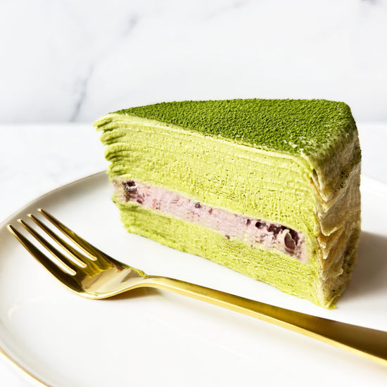 Uji Matcha Red Bean Mille Crêpes - 9 inches (Pick Up Available on May 10th onwards)