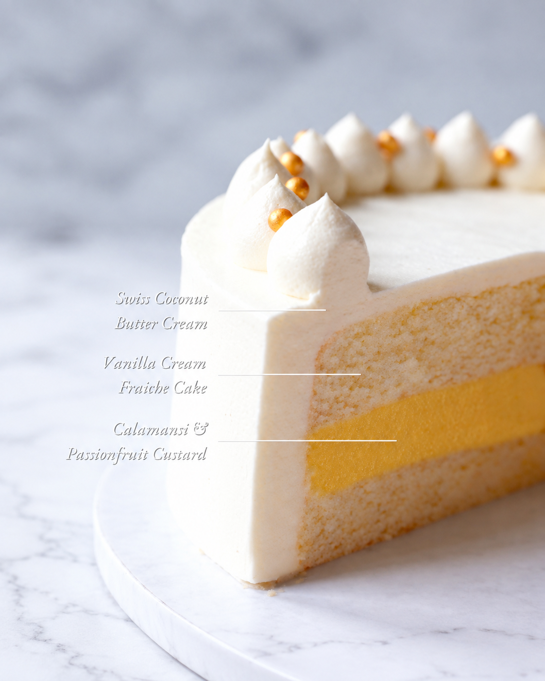 Calamansi & Passionfruit Cake - 8 inches