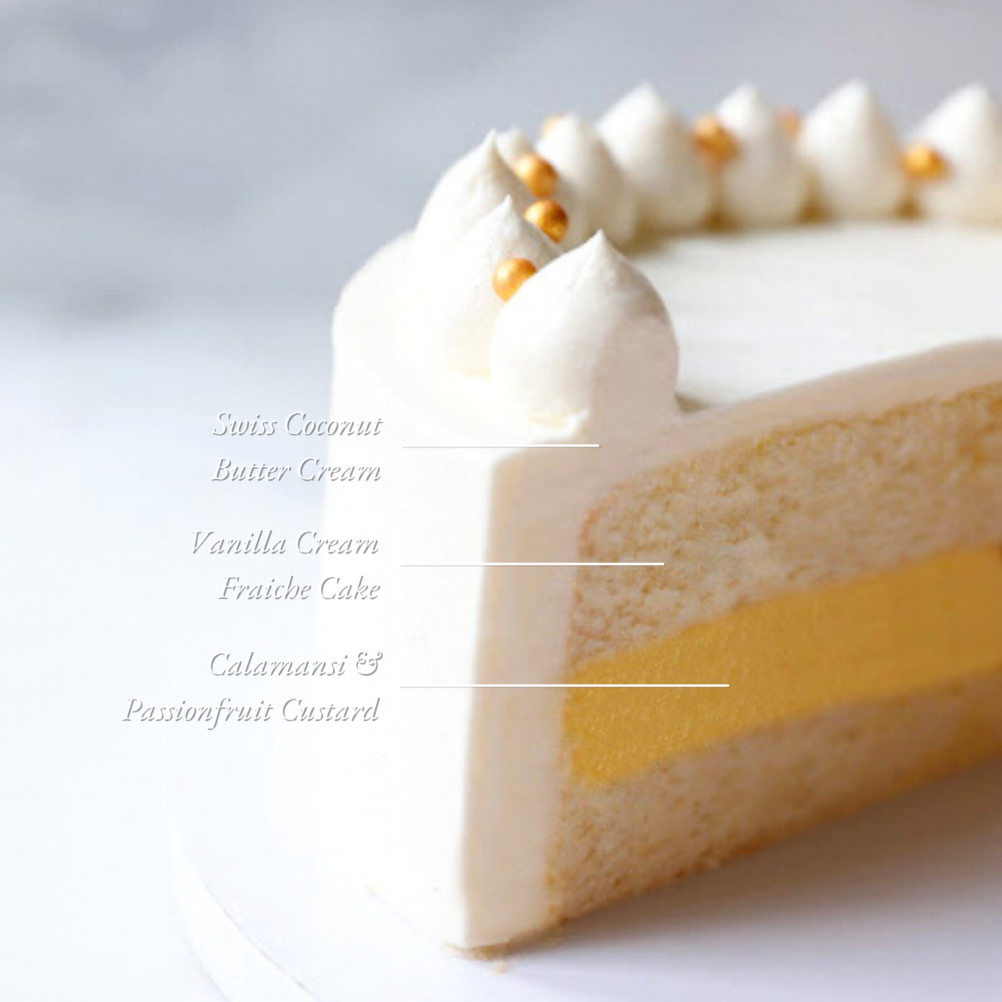 Calamansi & Passionfruit Cake - 6 inches