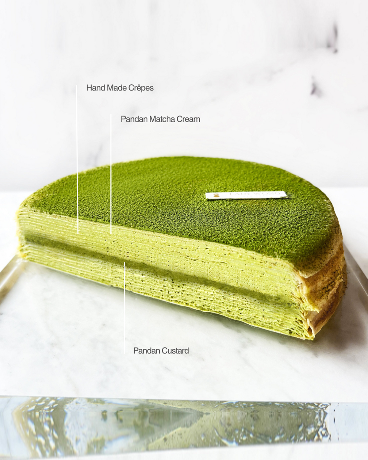 Matcha Pandan Mille Crêpes - 9 inches