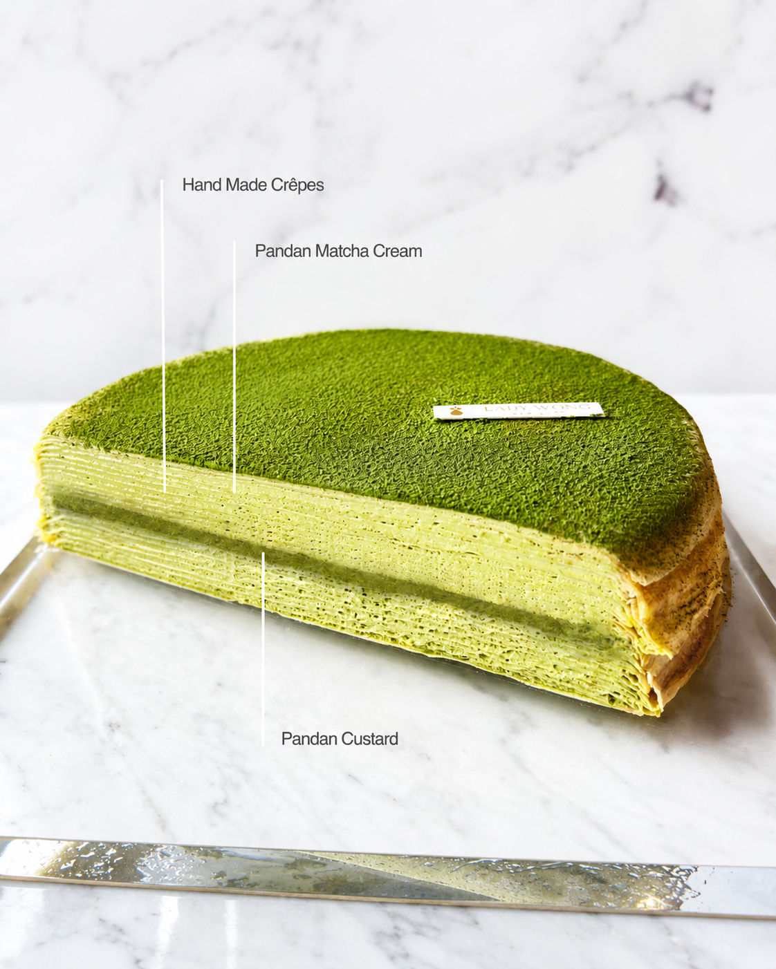 Matcha Pandan Mille Crêpes - 9 inches